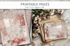 Shabby Chic Junk Journal Page with Lace Product Image 5