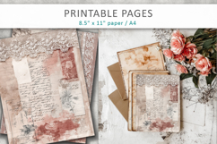 Shabby Chic Junk Journal Page with Lace Product Image 6