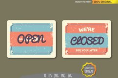 Vintage Open and Closed- Signboard Product Image 1