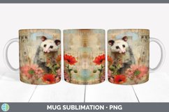 GorgeousDecoupage Opossums Mug Wrap design.