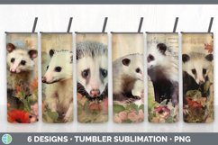 Bundle of six Decoupage Opossums Tumbler designs.