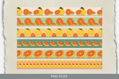 Vintage Orange Seamless Pattern Strips Product Image 1