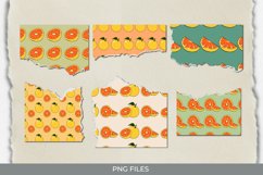 Vintage Orange Seamless Pattern Torn Paper Product Image 1