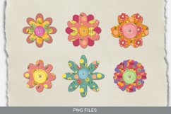 Vintage Orange Seamless Pattern Button Product Image 1