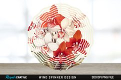 Vintage Orchid Flowers Wind Spinner Sublimation Design PNG Product Image 1