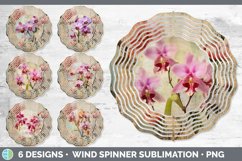 Bundle of six Decoupage Orchid Wind Spinner designs.