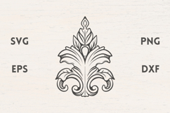 Vintage Leaves ornament SVG Product Image 1