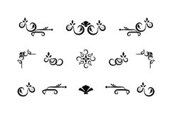 Vintage ornament border dividers ornate floral wedding set Product Image 1