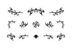 Vintage ornament border dividers ornate floral wedding set Product Image 1