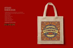 Vintage ornament luxury floral frame logo illustration Product Image 1
