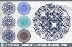 Bundle of six Ornate wind spinner sublimation designs.