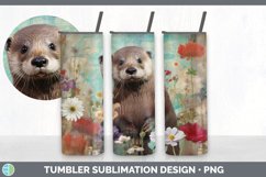 GorgeousDecoupage Otters Tumbler design.