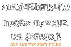 Vintage Outline Random Letters Alphabet Ransom Note ABC Font Product Image 2