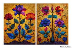 Vintage Flowers Junk Journal Pages | Folk Scrapbooking JPG Product Image 2