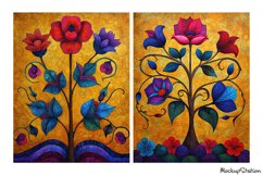 Vintage Flowers Junk Journal Pages | Folk Scrapbooking JPG Product Image 3