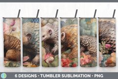 Bundle of six Decoupage Pangolins Tumbler designs.