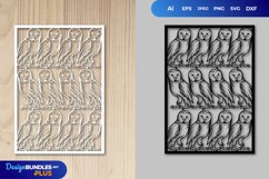 Vintage Papercut Stencil Owl Product Image 1