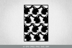 Vintage Papercut Stencil Witch SVG Product Image 1