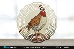 Vintage Partridge Bird Wind Spinner Sublimation PNG Design Product Image 1
