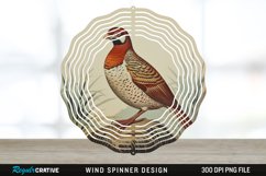 Vintage Partridge Bird Wind Spinner Sublimation PNG Design Product Image 1