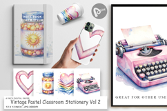 Vintage Pastel Classroom Digital Paper Product Image 1