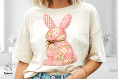 Vintage Patchwork Easter Bunny Cottagecore Spring Product Image 2