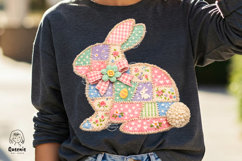 Vintage Patchwork Easter Bunny Cottagecore Spring Product Image 3