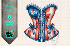 Vintage patriotic puerto rican corset Product Image 1