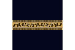 Vintage pattern border motif pilar design vector Product Image 1