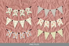 Vintage Peach Seamless Pattern Bunting Banner Sets Product Image 1