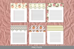 Vintage Peach Seamless Pattern Shaped Journaling Area Product Image 1