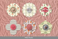 Vintage Peach Seamless Pattern with Buttons Product Image 1