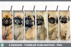 Bundle of six Decoupage Pekingese Tumbler designs.