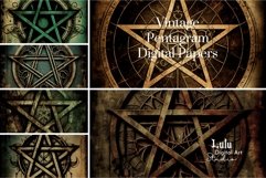 12 Vintage Pentagram Digital Papers for Mystical Designs Product Image 3