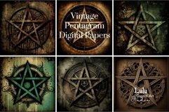 12 Vintage Pentagram Digital Papers for Mystical Designs Product Image 4