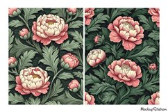 Vintage Flowers Junk Journal Pages | Peonies Backgrounds JPG Product Image 2