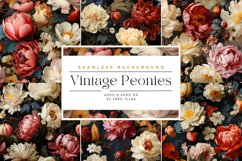 32 Vintage Peonies Pattern Background Product Image 1