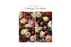 4 Vintage Peonies Pattern Background Product Image 2