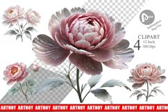 Clipart Peony Sketch Product Image 1