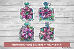 Printable Stickers Sheet PNG Luxury Perfume Vintage Bottles Product Image 1