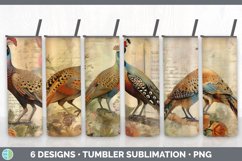Bundle of six Decoupage Pheasants Tumbler designs.