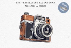 Vintage Photo Camera Watercolor Clipart PNG Collage Nursery Art Yellow  Transparent Print for invitation t-shirt designs sublimation kids printable digital watercolor Vintage camera png clipart, yellow, red, blue jpeg sublimation clip art, nursery wall ar