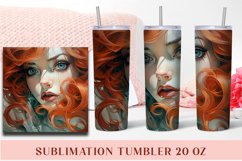 Anime Girl Tumbler Sublimation Tumbler Wrap Product Image 1