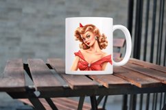 Vintage Pin up Girl Sublimation Clipart Bundle Product Image 4