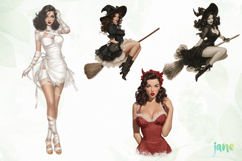 Vintage Pin up Girl Halloween Product Image 1