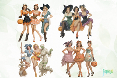 Vintage Pin up Girl Halloween Product Image 4