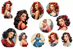 Vintage Pin-Up Girl Sublimation Product Image 2