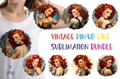 Vintage Pin-up Girl Sublimation png Product Image 1