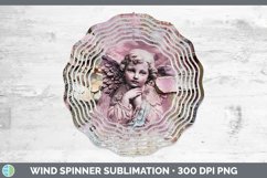 GorgeousVintage Pink Christmas Wind Spinner design.