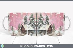 GorgeousVintage Pink Christmas Mug Wrap design.
